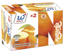 Naranja rellena de delicioso helado con sabor a naranja NORDWIK 2 x 140 ml.