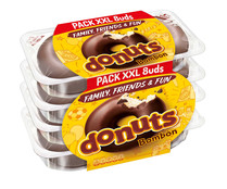 Rosquillas de chocolate DONUTS BOMBÓN pack XXL 8 udas. 440 g..