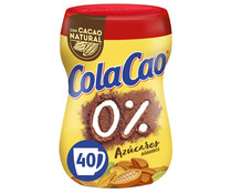 Cacao en polvo natural, 0%  sin azúcares añadidos COLACAO 0% 300 g.