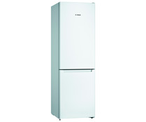 Frigorífico combi BOSCH KGN36NWECNO FROST, clasificación energética: E, H: 186cm, A: 60cm, F: 66cm, capacidad total: 302L.