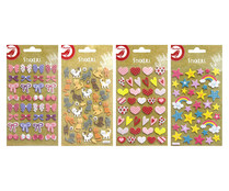 Stickers decorativos para hacer manualidades o adornar libros y cuadernos, PRODUCTO ALCAMPO.