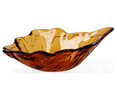 Bol de color marrón, 19x14x4 cm, QUID Musgo.
