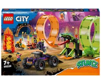 Juego de construcción Pista Acrobática con Doble Rizo con 598 piezas LEGO City Stuntz 60339.