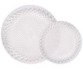 Vajilla completa de 18 piezas de vidrio con diseño en relieve, Diamond LA MEDITERRÁNEA.