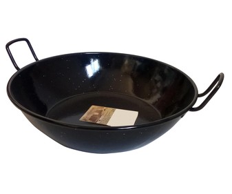 Sartén honda 30cm., cuerpo metálico recubierto de esmalte vitrificado con 2 asas LA ALBUFERA. Sartén honda 30cm., cuerpo metálico recubierto de esmalte vitrificado con 2 asas LA ALBUFERA.