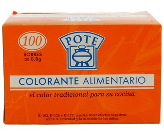 Colorante alimentario POTE sobre de 100 ud. Colorante alimentario POTE sobre de 100 ud.