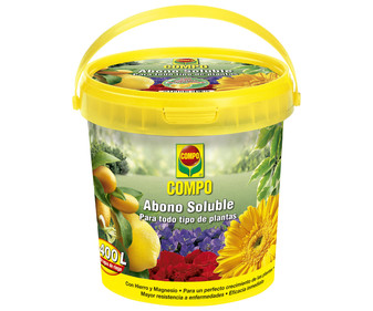 Cubo de 1 kilogramo de abono soluble universal COMPO.