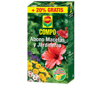 Abono granulado para macetas y jardineras 250g + 50g COMPO.