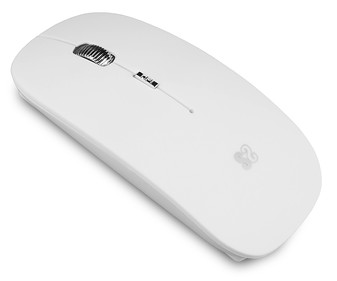 Ratón inalámbrico Bluetooth SUBBLIM Flat white, 4 botones, 1600dpi, ambidiestro.