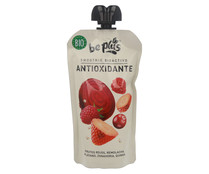 Preparado de frutas : frutos rojos remolacha, plàtano, zanahoria y quinoa ecológico BEPLUS 150 g.