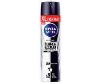 Desodorante spray para hombre con fórmula de secado rápido NIVEA Men original black & white 250 ml.