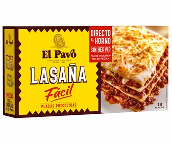 Placas para montar lasaña EL PAVO 18 uds. 200 g. Placas para montar lasaña EL PAVO 18 uds. 200 g.