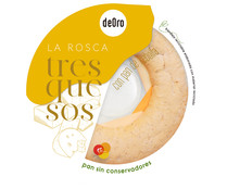 Rosca de pan de cebolla rellena con 3 quesos DEORO 480 g.