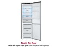 Frigor&iacute;fico combi LG GBP61DSPGN NO FROST, clasificaci&oacute;n energ&eacute;tica: D, H: 186cm, A: 59,9cm, F: 63cm, capacidad total: 385L.