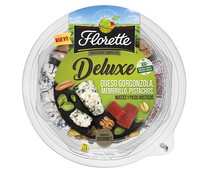 Ensalada Deluxe con queso gorgonzola, membrillo, pistachos, nueces y picos FLORETTE 165 g.