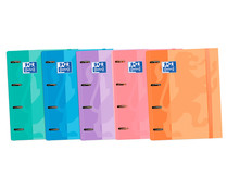 Carpeta archivador A4+ con recambio school a4+ 100h 90g cuadrícula 5x5 cb tapa extradura pastel, OXFORD.