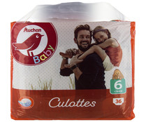 Pañales de aprendizaje talla 6, para niñ@ de más de 16 kilos ALCAMPO BABY 36 uds.