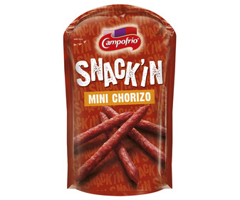 Mini chorizos, ideales para picar CAMPOFRÍO Snack´in 50 g. Mini chorizos, ideales para picar CAMPOFRÍO Snack´in 50 g.