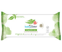 Toallitas húmedas biodegradables para bebé, sin fragancia y con acción hidratante DOVE Baby75 uds.