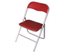 Silla plegable de pvc de color rojo con tubo de 22 milímetros, DECORACIÓN.