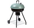 Barbacoa redonda con ruedas y tapa para carbón, 59x24x61cm. GARDENSTAR ALCAMPO.