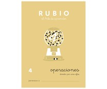 Cuadernillo de actividades Matemáticas, Operaciones 4, dividir por 1 cifra, 8-9 años RUBIO.