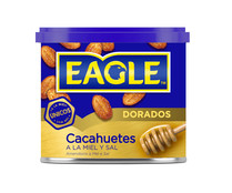 Cacahuetes tostados con miel y sal EAGLE Dorados 250 g.
