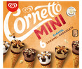 Mini conos clásicos (2), caramelo (2) y chocolate (2) CORNETTO de Frigo 6 x 60 ml.