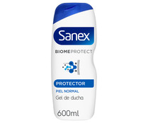 Gel de ducha o baño probiótico, combate las bacterias, piel normal SANEX Biomeprotect dermo 600 ml.