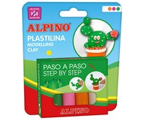 Kit de plastilinas cactus con 4 barras de 25g, ALPINO.