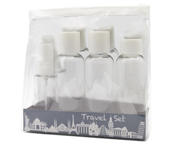Set de viaje con 3 botellas de plástico de 100 ml y un pulverizador de 50 ml. BECASAN NATURE. Set de viaje con 3 botellas de plástico de 100 ml y un pulverizador de 50 ml. BECASAN NATURE.