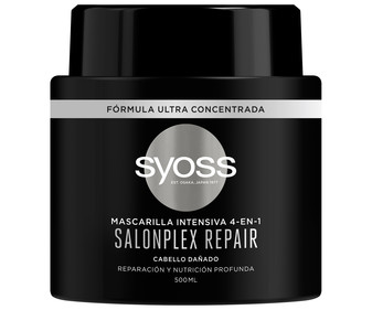 Mascarilla intensiva 4 en 1 para cabello dañado SYOSS Salonplex repair 500 ml. Mascarilla intensiva 4 en 1 para cabello dañado SYOSS Salonplex repair 500 ml.