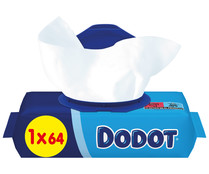 Toallitas humedas para bebé, aptas para manos y cara DODOT 64 uds.