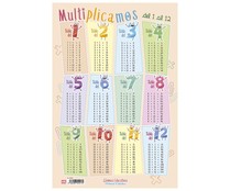 Lámina educativa tablas de multiplicar de 59,5x40 cm. GRUPO ERIK.