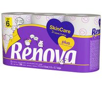 Papel higiénico compacto RENOVA SKIN CARE PLUS 6 uds.