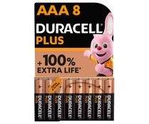 Pilas AAA alcalinas, 1.5 Voltios, pila LR03 MX2400, paquete de 8 unidades, DURACELL.