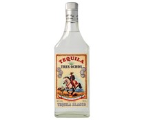 Tequila blanco TRES OCHOS botella de 70 cl.