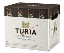 Cerveza tostada Valencia TURIA pack 12 botellas x 25 cl. 