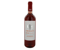 Vino rosado con denominación de origen calificada Rioja ORDATE botella de 75 cl.