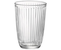 Pack de 6 vasos de vidrio transparentes, 0,39 litros, Line Acqua BORMIOLI.