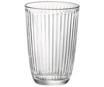 Pack de 6 vasos de vidrio transparentes, 0,39 litros, Line Acqua BORMIOLI.