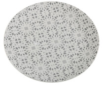 Plato llano de porcelana diseño azulejos vintage color gris, 27 cm. Losett VERSA.