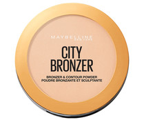 Maquillaje en polvo con acción bronceadora y acabado mate, tono Light cool MAYBELLINE City bronzer.