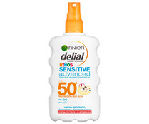 Protector solar en spray especial para niños, con factor de protección 50+ (muy alta) DELIAL Sensitive advanced 200 ml.