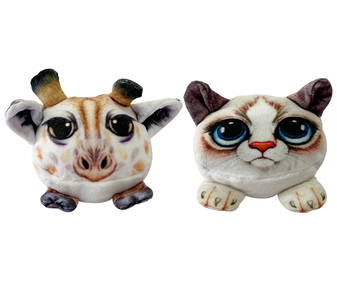 Bola animal de peluche 3D, 10cm ONE TWO FUN ALCAMPO. Bola animal de peluche 3D, 10cm ONE TWO FUN ALCAMPO.