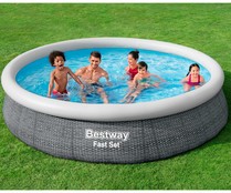 Piscina autoportante redonda 4,5 x0,8 metros con depuradora 2.006 litros/hora, BESTWAY Fat Set.