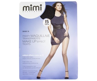 Panty 15 den MIMI Maquillaje transparente, mate, color negro, talla XL. Panty 15 den MIMI Maquillaje transparente, mate, color negro, talla XL.