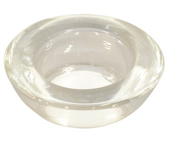 Soporte transparente de 7.5x2.5cm, para vela calientaplatos o tealight SINDER. Soporte transparente de 7.5x2.5cm, para vela calientaplatos o tealight SINDER.