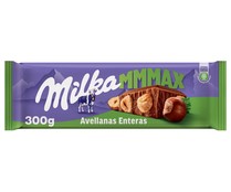Chocolate  con leche y avellanas enteras MILKA 270 g.