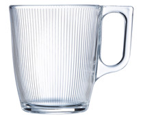 Taza mug de vidrio, 25 cl, LUMINARC Stripy.